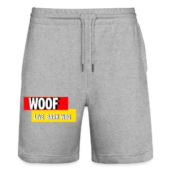 Ouaf - Short de jogging bio TRAINER Stanley/Stella unisexe - gris chiné - Devant - Nik (191cm) & Marisol (170cm)