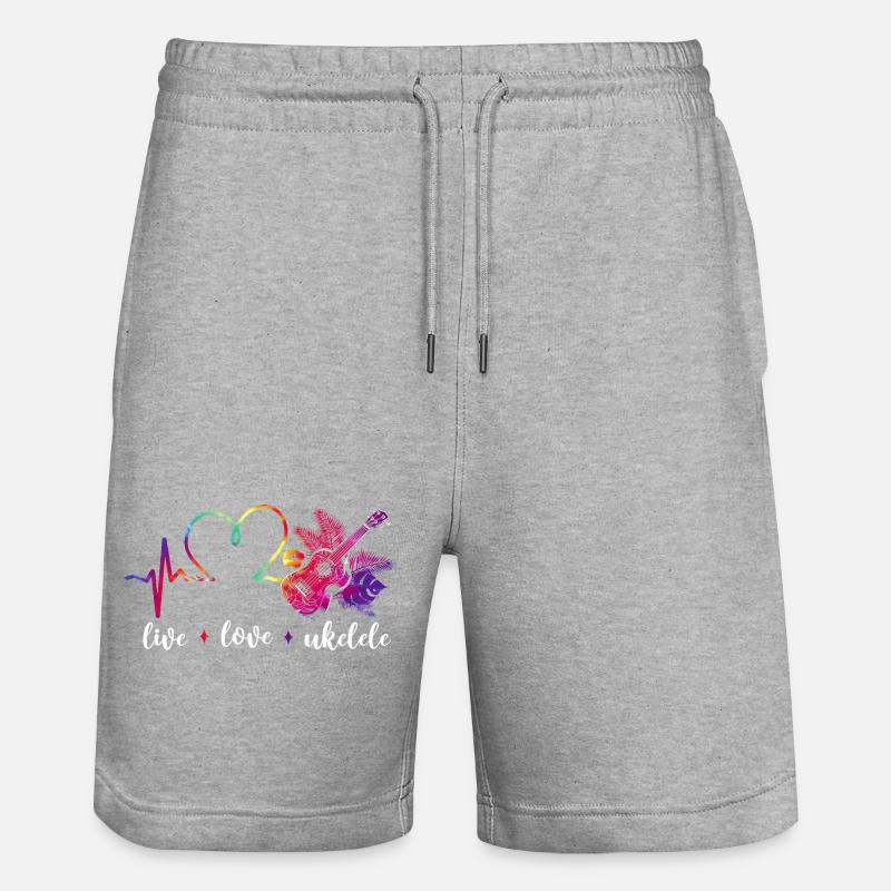 Ukulélé hawaïen Ukulélé Live Love - Short de jogging bio TRAINER Stanley/Stella unisexe - gris chiné
