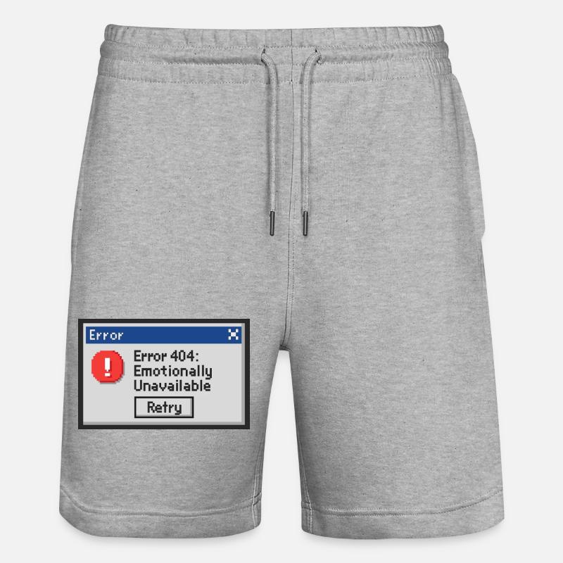 Erreur 404 - Émotionnellement indisponible - Short de jogging bio TRAINER Stanley/Stella unisexe - gris chiné
