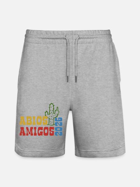 Abios Amigos 2026 - Abitur - Cactus Gift - Stanley/Stella Trainer Unisex Organic Jogging Shorts - heather grey