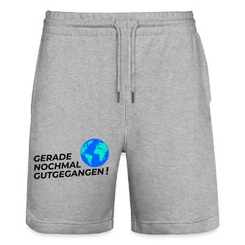 Went well again - Stanley/Stella Trainer Unisex Organic Jogging Shorts - heather grey - Front - Nik (191cm) & Marisol (170cm)