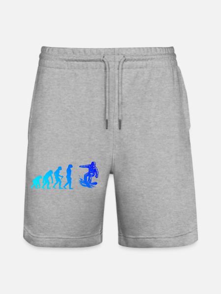 Modern Snowboard Artwork - Stanley/Stella Trainer Unisex Organic Jogging Shorts - heather grey