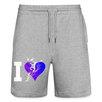 A must have for real handball for women - Stanley/Stella Trainer Unisex Organic Jogging Shorts - heather grey - Front - Nik (191cm) & Marisol (170cm)