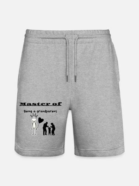 Master of Being a grandparent - Stanley/Stella Trainer Unisex Organic Jogging Shorts - heather grey