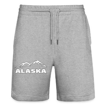 ALASKA - Stanley/Stella Unisex Bio Joggingshorts Trainer  - Grau meliert - Vorne - Nik (191cm) & Marisol (170cm)