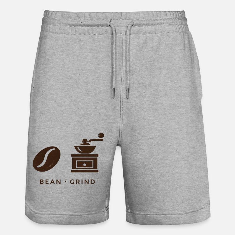 BEAN. MOUDRE. CAFÉ. CAFÉ - Short de jogging bio TRAINER Stanley/Stella unisexe - gris chiné