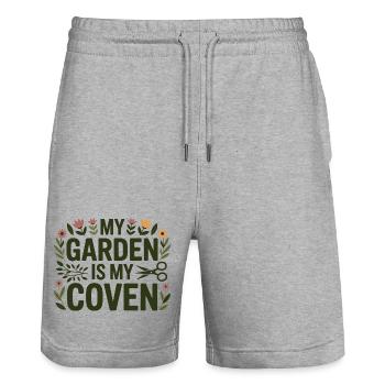 Certified Clinical Botanical Specialist Apparel  - Stanley/Stella Trainer Unisex Organic Jogging Shorts - heather grey - Front - Nik (191cm) & Marisol (170cm)