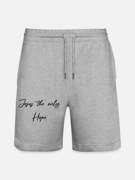 Jesus the only hope - Stanley/Stella Trainer Unisex Organic Jogging Shorts - heather grey