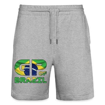 brazil_gp - Stanley/Stella Unisex Bio Joggingshorts Trainer  - Grau meliert - Vorne - Nik (191cm) & Marisol (170cm)