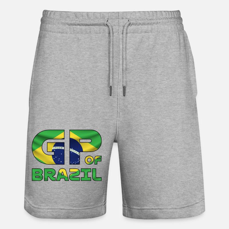 brazil_gp - Short de jogging bio TRAINER Stanley/Stella unisexe - gris chiné