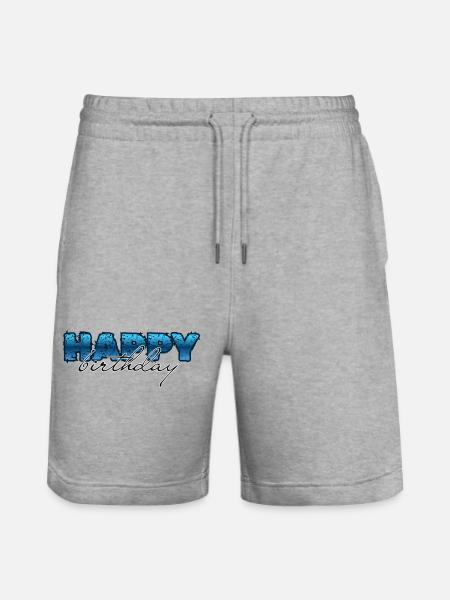Happy Birthday, Congratulations, Birthday - Stanley/Stella Trainer Unisex Organic Jogging Shorts - heather grey