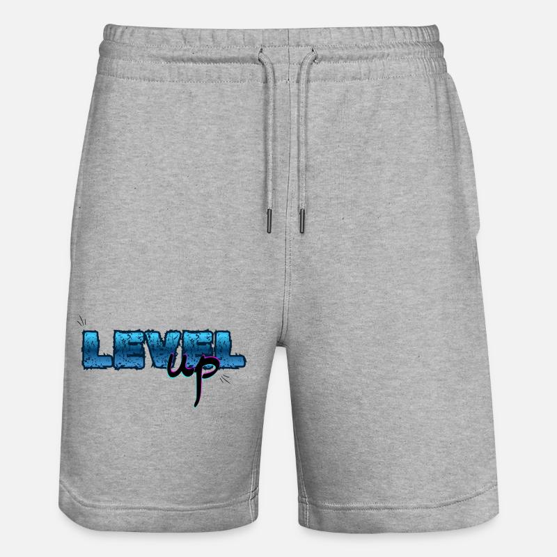 Monter de niveau, anniversaire - Short de jogging bio TRAINER Stanley/Stella unisexe - gris chiné