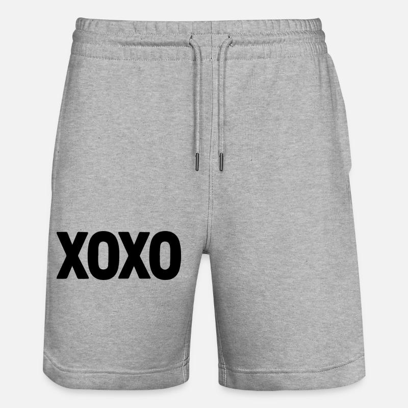 Mignon teckel XOXO Dog Love Design - Short de jogging bio TRAINER Stanley/Stella unisexe - gris chiné