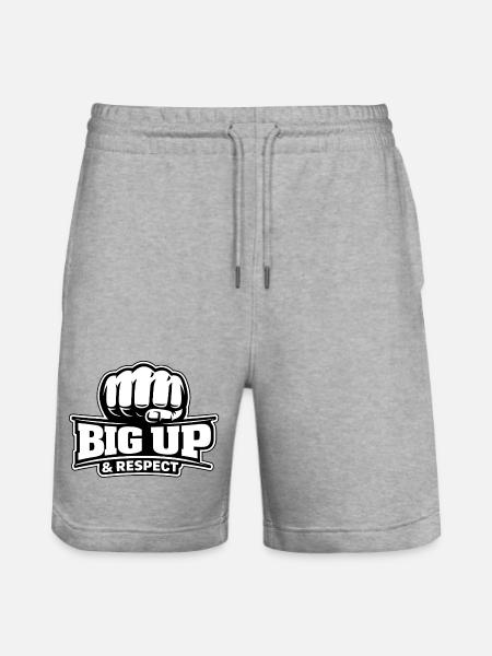 Night & Day Big Up & Respect - Stanley/Stella Trainer Unisex Organic Jogging Shorts - heather grey
