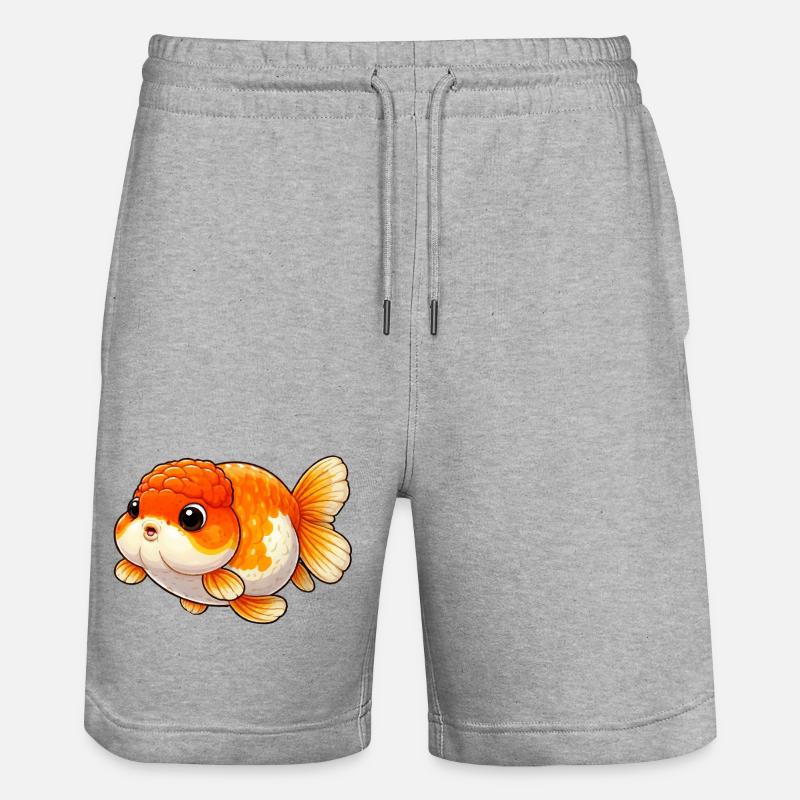 Édition Ranchu Lover Orange / Blanche - Short de jogging bio TRAINER Stanley/Stella unisexe - gris chiné
