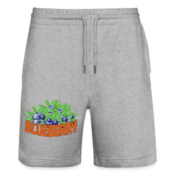 BLUEBERRY - Stanley/Stella Unisex Bio Joggingshorts Trainer  - Grau meliert - Vorne - Nik (191cm) & Marisol (170cm)