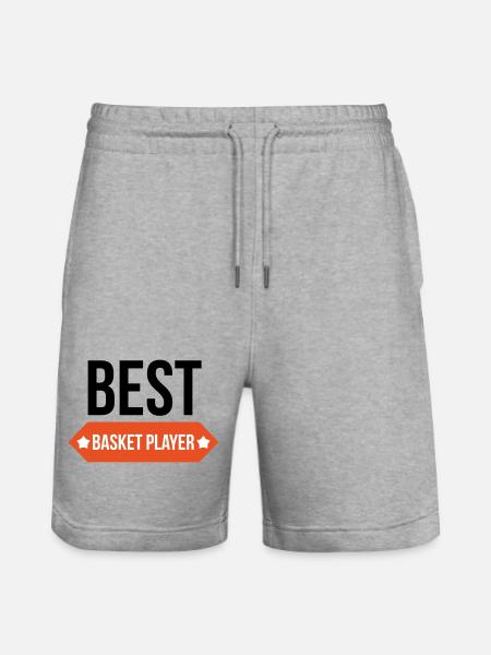 Super Basketteur - Basketball - Short de jogging bio TRAINER Stanley/Stella unisexe - gris chiné