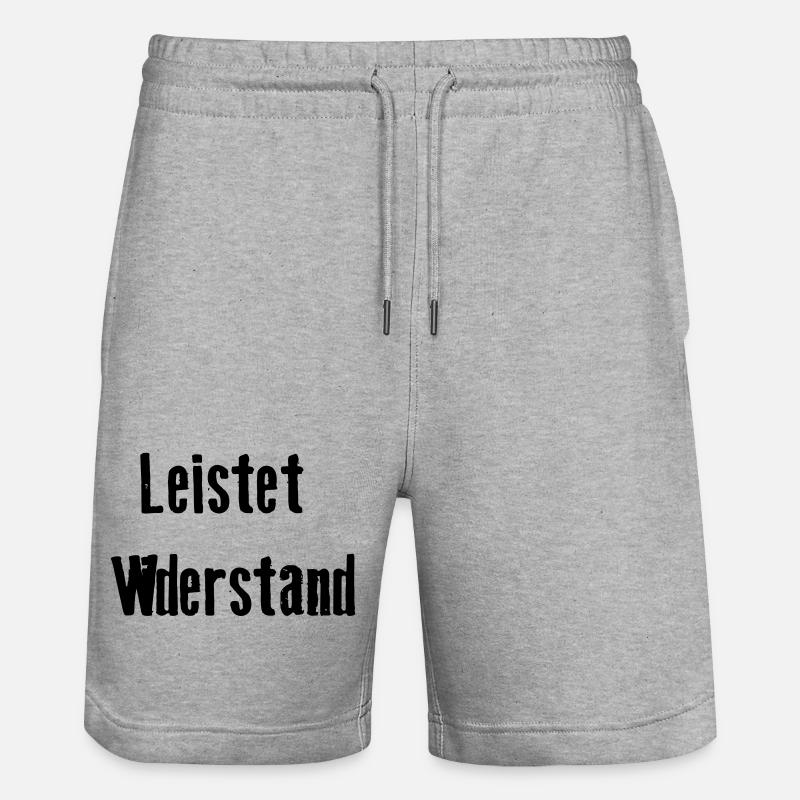 Leistet_wiederstand - Short de jogging bio TRAINER Stanley/Stella unisexe - gris chiné