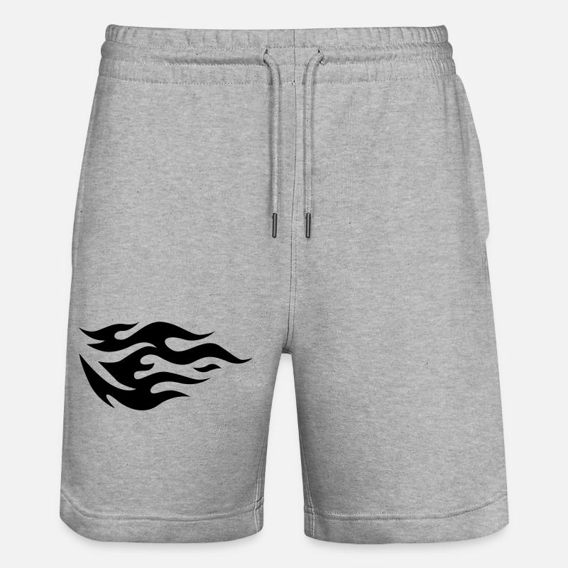 Flammes d’un feu - Short de jogging bio TRAINER Stanley/Stella unisexe - gris chiné