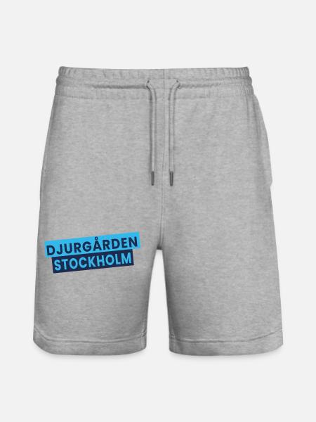 Djurgården Stockholm Text Block - Stanley/Stella Trainer Unisex Organic Jogging Shorts - heather grey