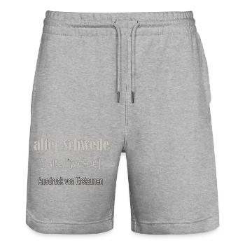 Vieux Suédois - Short de jogging bio TRAINER Stanley/Stella unisexe - gris chiné - Devant - Nik (191cm) & Marisol (170cm)