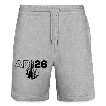 ABI 2026 Abitur du majeur - Don - Short de jogging bio TRAINER Stanley/Stella unisexe - gris chiné - Devant - Nik (191cm) & Marisol (170cm)