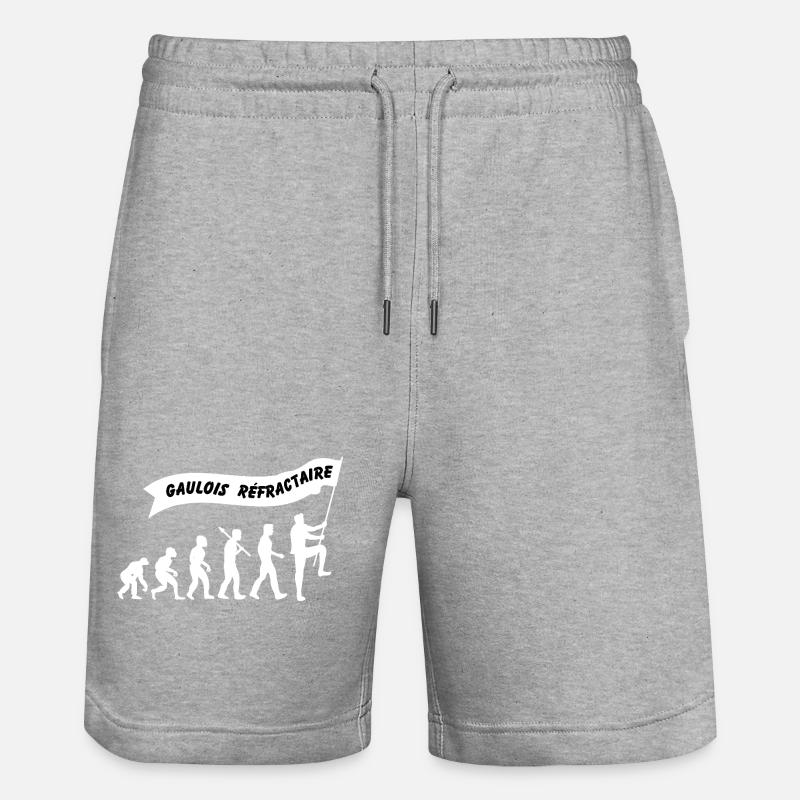 Evolution du gaulois réfractaire - Short de jogging bio TRAINER Stanley/Stella unisexe - gris chiné