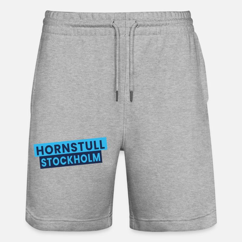 Blocs néon Hornstull Stockholm - Short de jogging bio TRAINER Stanley/Stella unisexe - gris chiné