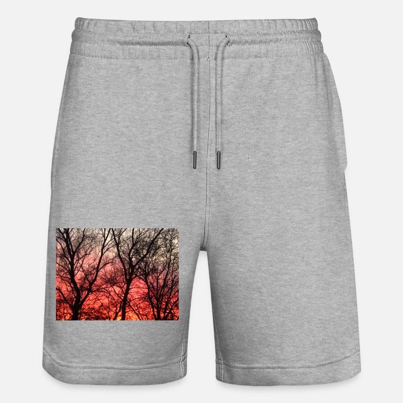 Abendrot_1 - Short de jogging bio TRAINER Stanley/Stella unisexe - gris chiné