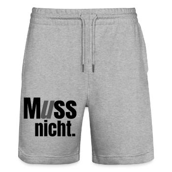 It doesn't have to be - Stanley/Stella Trainer Unisex Organic Jogging Shorts - heather grey - Front - Nik (191cm) & Marisol (170cm)