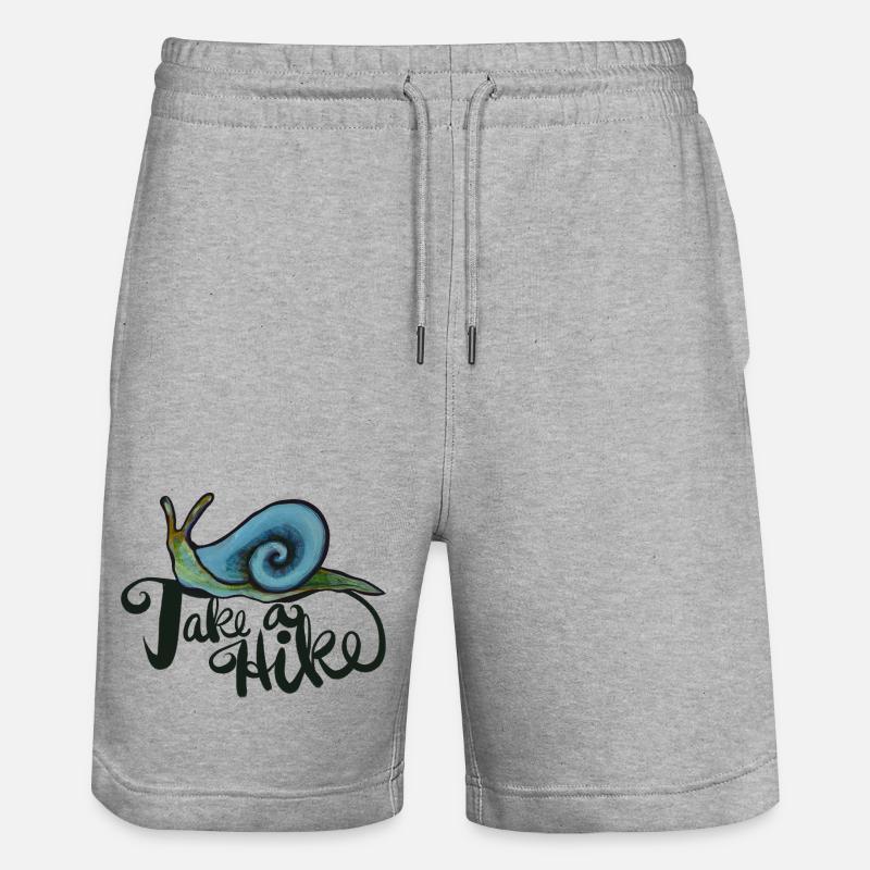 Take a Hike Snail Adventure - Stanley/Stella Unisex Bio Joggingshorts Trainer  - Grau meliert