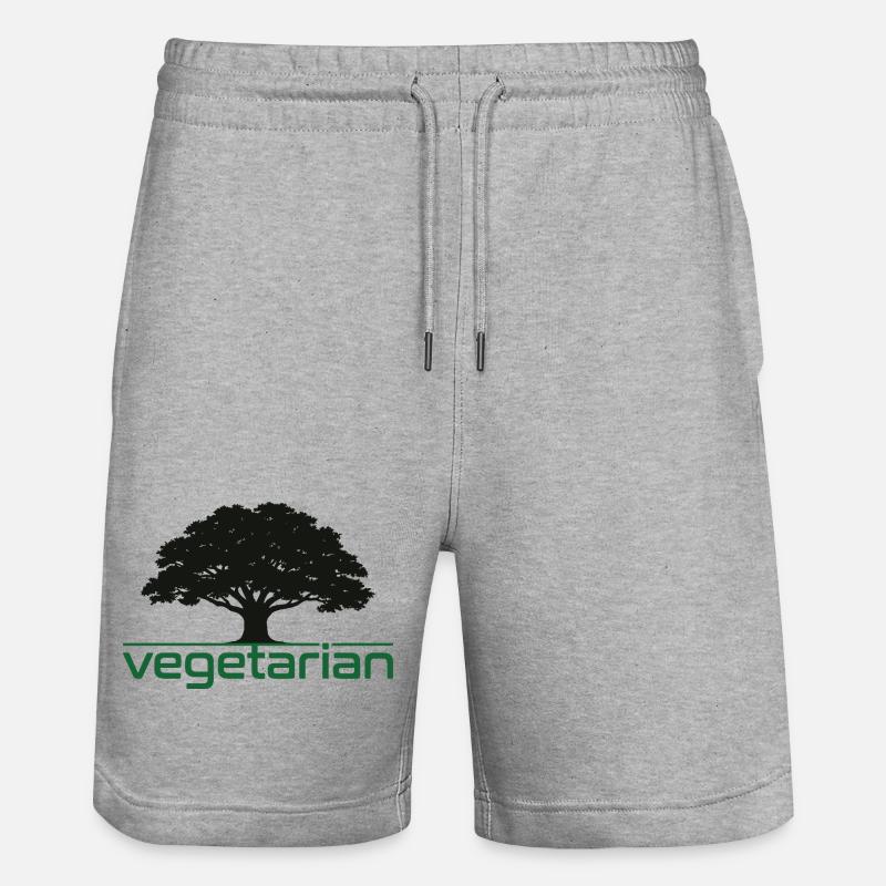 Chêne végétarien – Design nature et durabilité - Short de jogging bio TRAINER Stanley/Stella unisexe - gris chiné