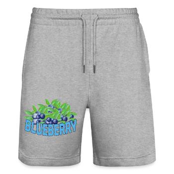 BLUEBERRY - Stanley/Stella Unisex Bio Joggingshorts Trainer  - Grau meliert - Vorne - Nik (191cm) & Marisol (170cm)