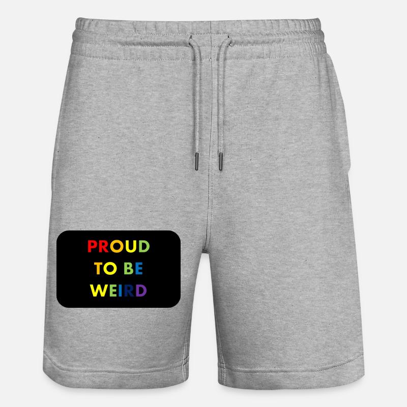Fiers d’être Weird Rainbow Pride Regenbogen - Short de jogging bio TRAINER Stanley/Stella unisexe - gris chiné