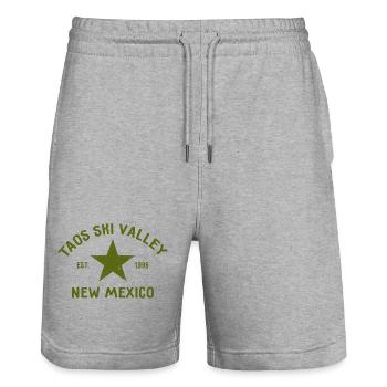 Taos Ski Valley - Nouveau-Mexique - États-Unis - Amérique - Short de jogging bio TRAINER Stanley/Stella unisexe - gris chiné - Devant - Nik (191cm) & Marisol (170cm)
