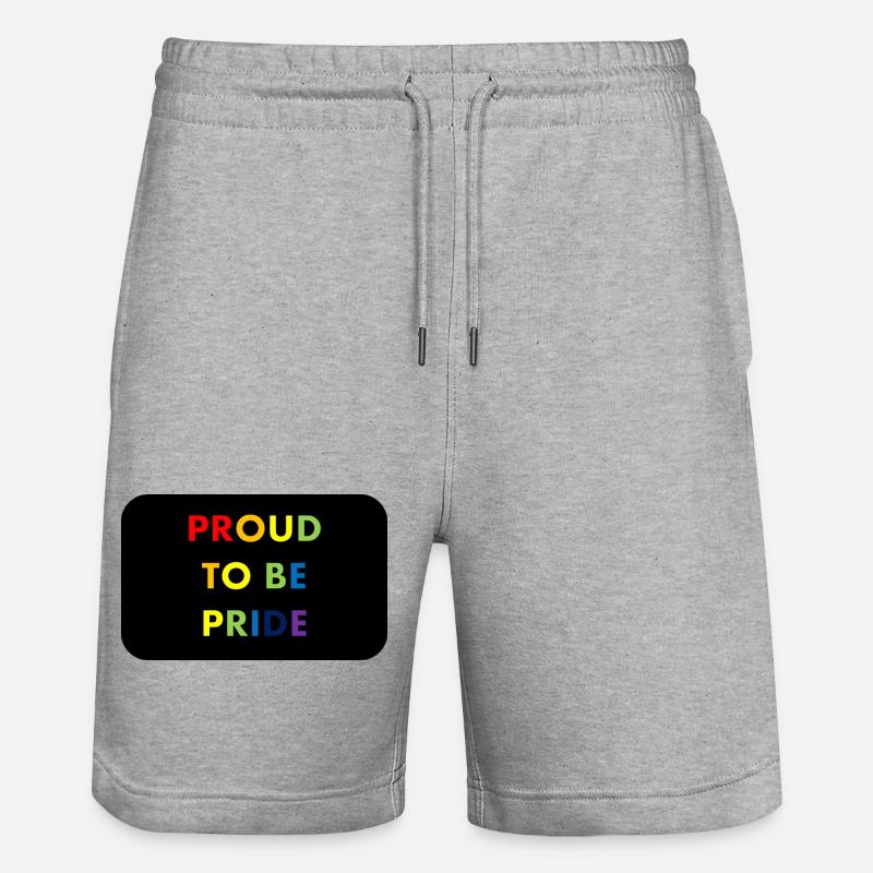 Proud to Be Pride Regenbogen - Stanley/Stella Unisex Bio Joggingshorts Trainer  - Grau meliert