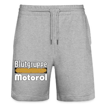 Groupe sanguin : conception du tournevis à huile moteur - Short de jogging bio TRAINER Stanley/Stella unisexe - gris chiné - Devant - Nik (191cm) & Marisol (170cm)