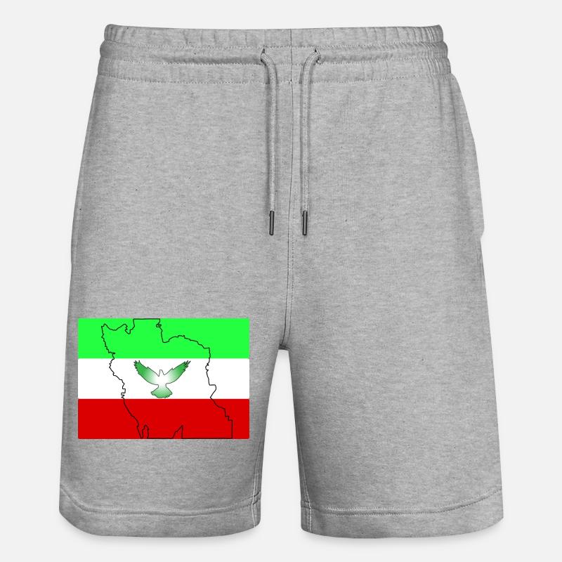 Drapeau iranien - Short de jogging bio TRAINER Stanley/Stella unisexe - gris chiné