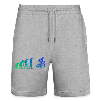 Kurz und klar Roadbike - Stanley/Stella Unisex Bio Joggingshorts Trainer  - Grau meliert - Vorne - Nik (191cm) & Marisol (170cm)