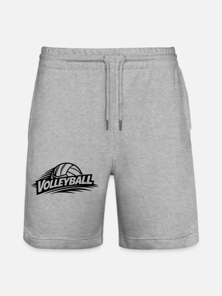 Volleyball Sport - Stanley/Stella Unisex Bio Joggingshorts Trainer - Grau meliert
