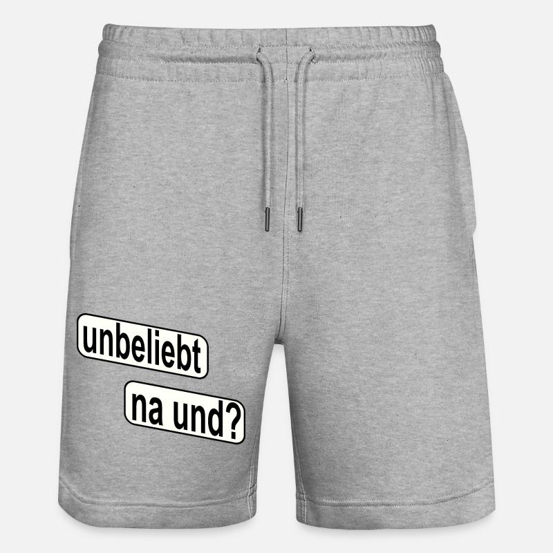 Impopulaire Et alors ? Déclaration rebelle - Short de jogging bio TRAINER Stanley/Stella unisexe - gris chiné