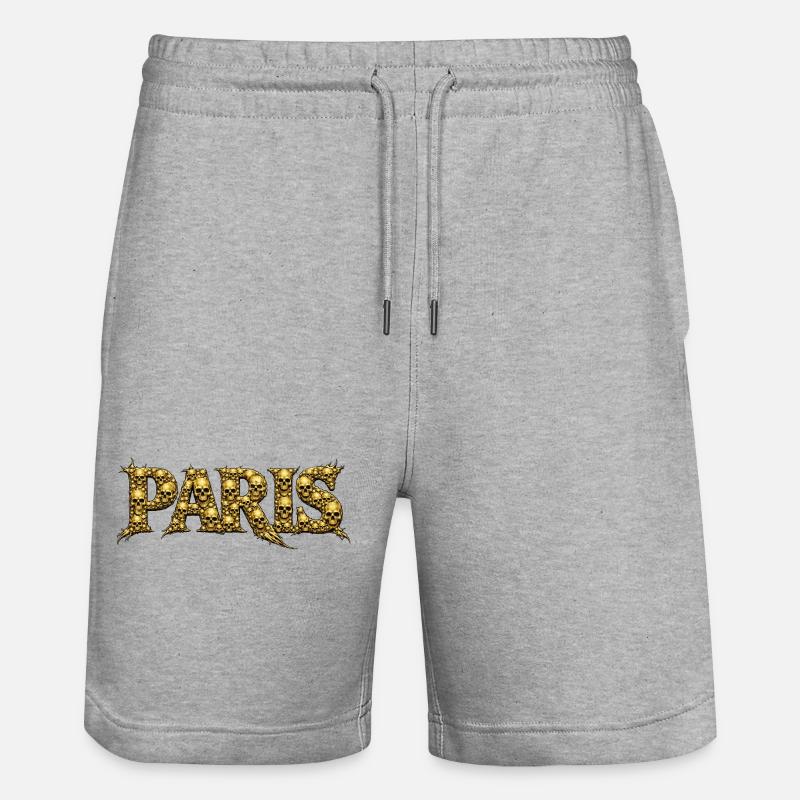 Police de CRÂNE de PARIS - Short de jogging bio TRAINER Stanley/Stella unisexe - gris chiné