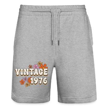50. Geburtstag 2026 Vintage 1975 Frauen Geschenk - Stanley/Stella Unisex Bio Joggingshorts Trainer  - Grau meliert - Vorne - Nik (191cm) & Marisol (170cm)
