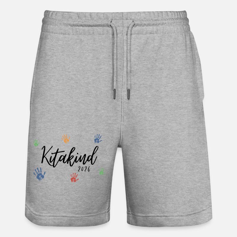 Kitakind 2026 - Short de jogging bio TRAINER Stanley/Stella unisexe - gris chiné