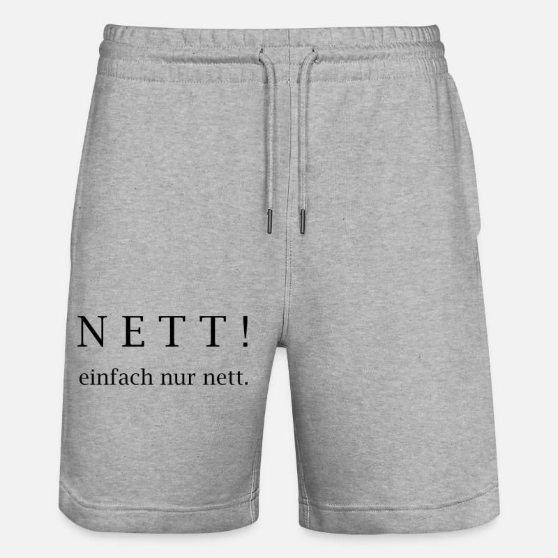 Nice! just nice. - Stanley/Stella Trainer Unisex Organic Jogging Shorts - heather grey