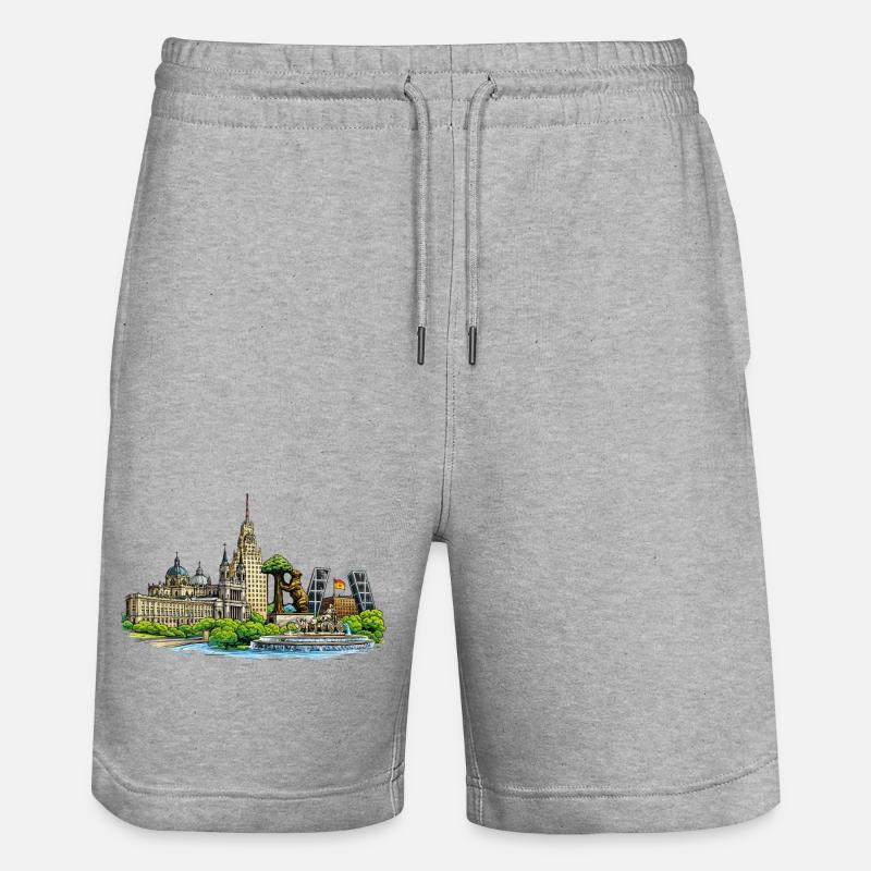 Silhouette de Madrid - Short de jogging bio TRAINER Stanley/Stella unisexe - gris chiné