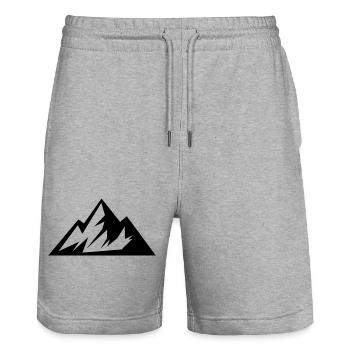 Ein Berg, der Lust auf Bergsport macht - Stanley/Stella Unisex Bio Joggingshorts Trainer  - Grau meliert - Vorne - Nik (191cm) & Marisol (170cm)