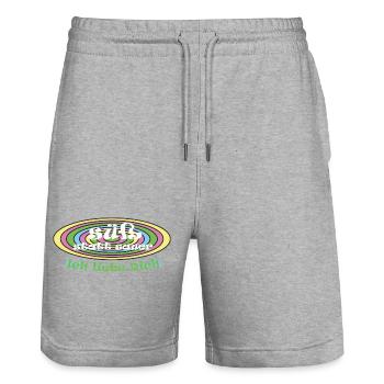 sweet instead of sour Valentine's Day reconciliation - Stanley/Stella Trainer Unisex Organic Jogging Shorts - heather grey - Front - Nik (191cm) & Marisol (170cm)