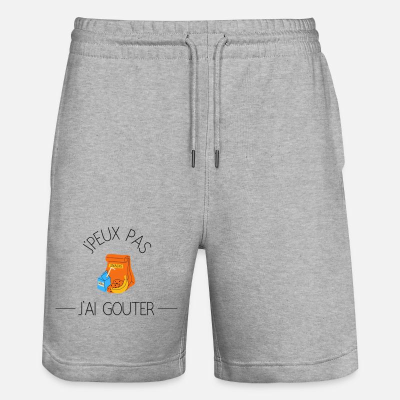 J'peux pas j'ai goûter. - Short de jogging bio TRAINER Stanley/Stella unisexe - gris chiné