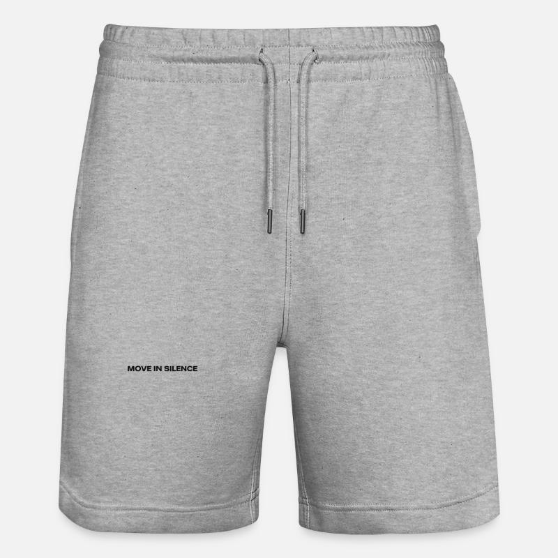 Bougez en silence - Short de jogging bio TRAINER Stanley/Stella unisexe - gris chiné